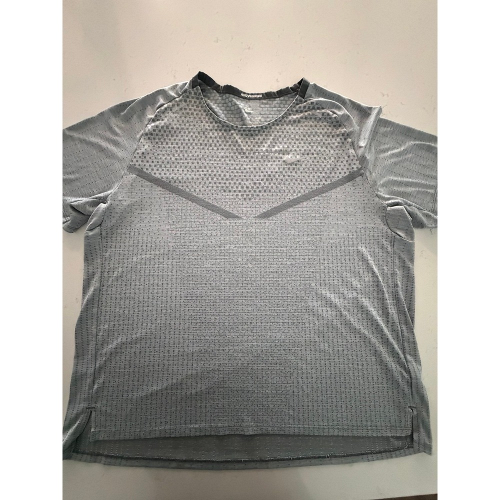 Nike Dri-FIT ADV TechKnit Ultra running shirt in smoke grey and grey fog